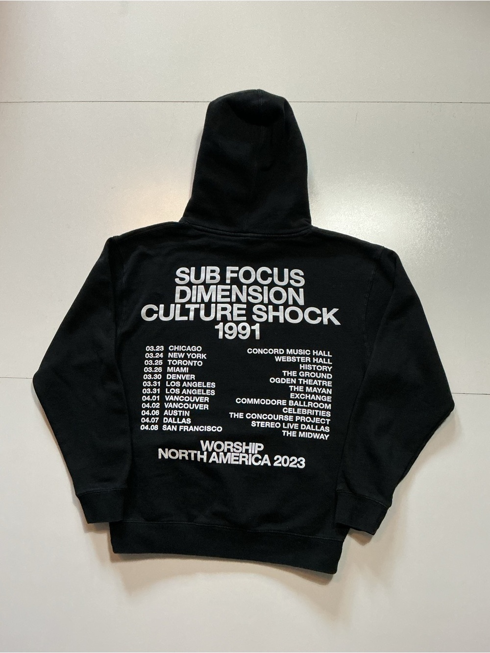 Worship Sub Focus Dimension Culture Shock 1991 2024 Tour Official Hoodie